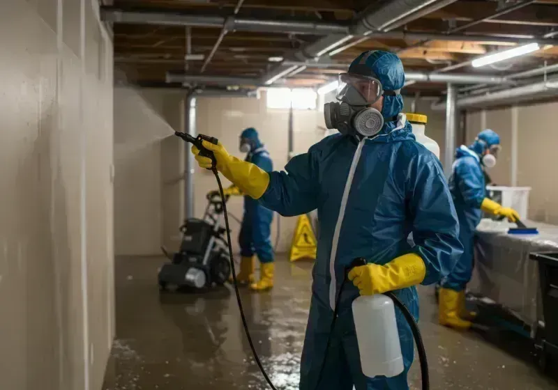 Basement Sanitization and Antimicrobial Treatment process in Forrest, IL